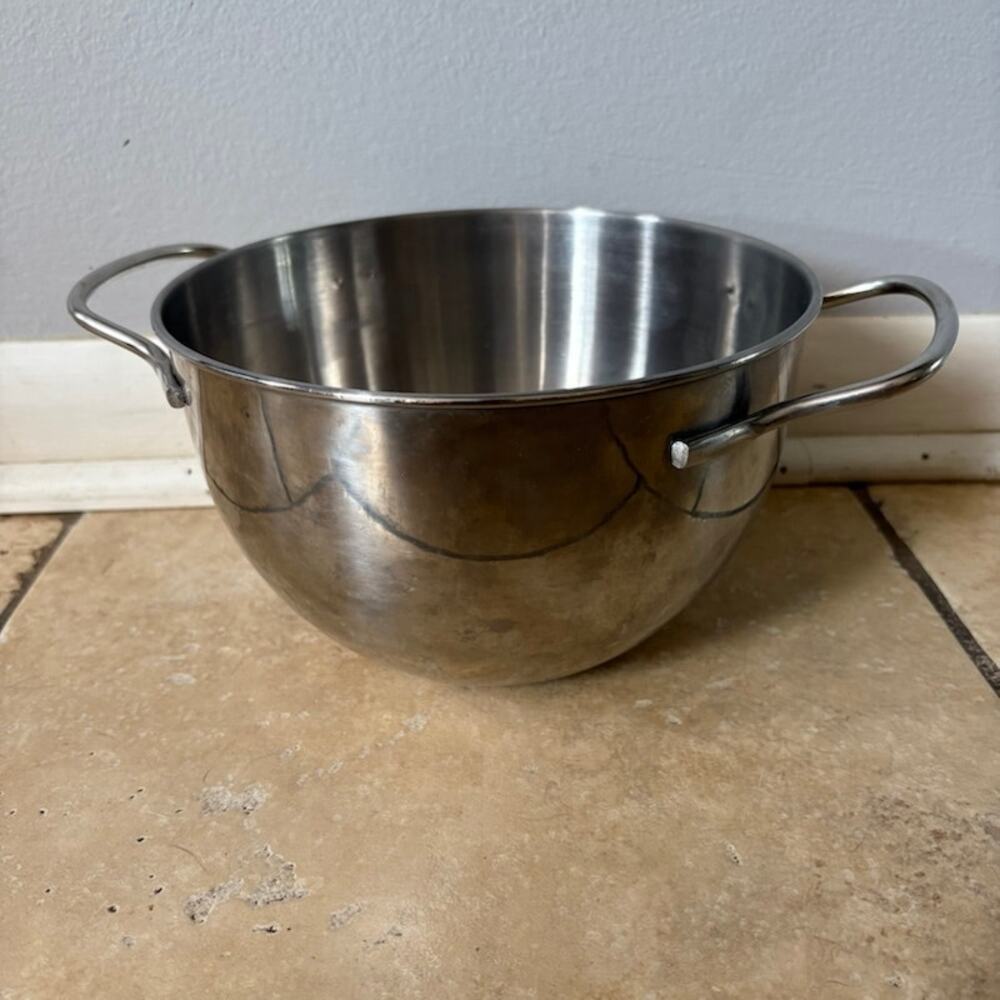 Vintage Revere Ware 1801 Stainless Steel Mixing Bowl 2 Quart Fixed Handles